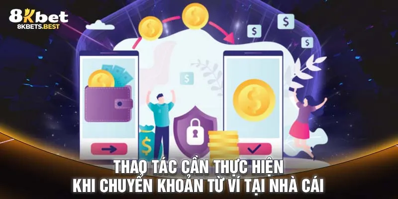 Thao tác cần thực hiện khi chuyển khoản từ ví tại nhà cái